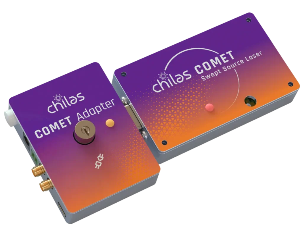Chilas COMET, a swept source laser plugged into Chilas COMET adapter