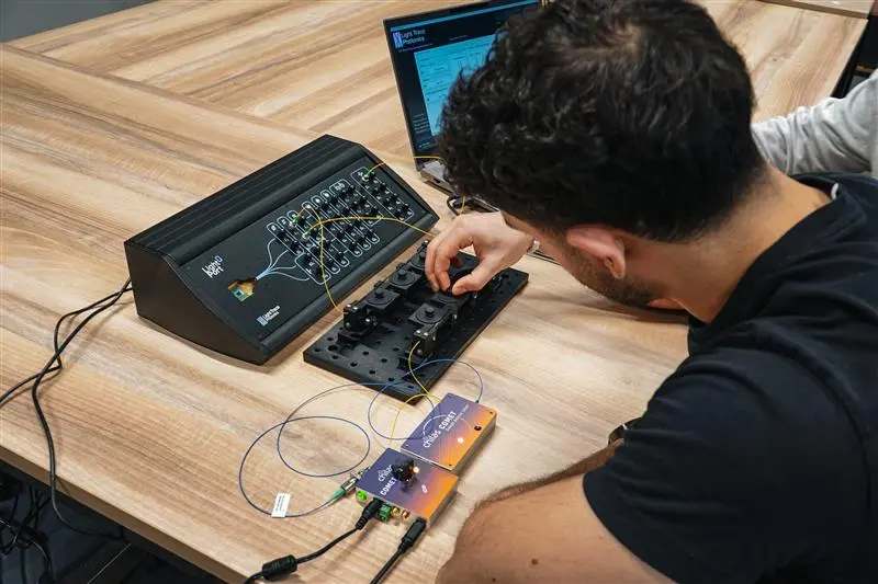 Saxion students using Chilas COMET laser